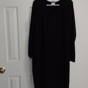 Long sleeve stretchy knee length dress